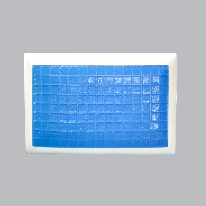 Bantal Gel Buih Memori Berkotak Biru